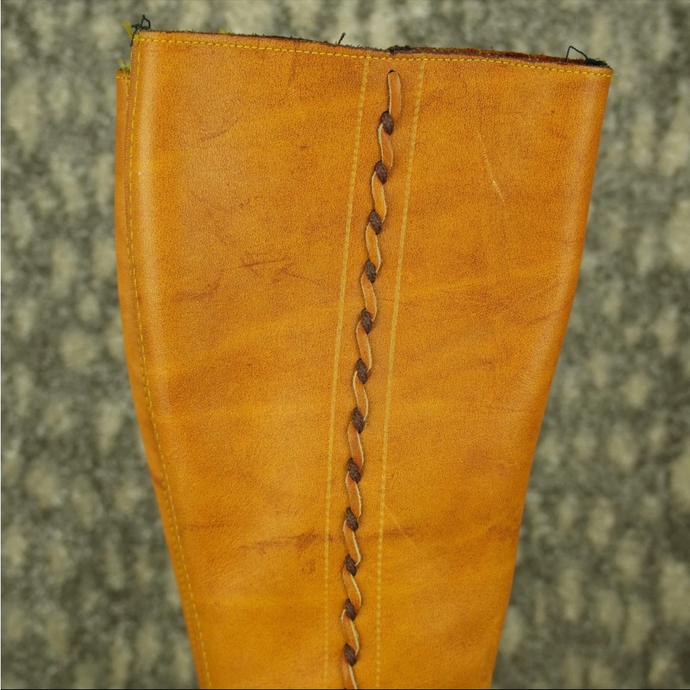 Frye-Style Tan Vintage Leather Calf Boots size 7 - Picture 9 of 16